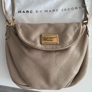 Marc by Marc Jacobs Classic Q Natasha Taupe Leather Crossbody Bag